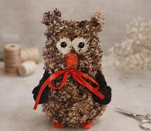 Handmade Boucle Owl Plush - 8 Inch Forest Bird Toy - Etsy Canada