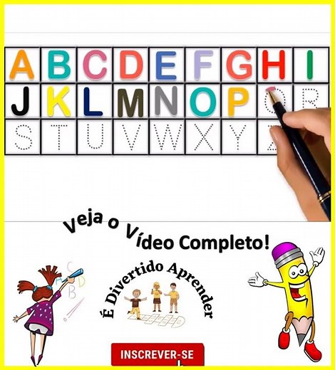 Alfabeto Completo - Aprenda a Escrever as Letras - Vídeo Educativo para Crianças - Educação Infantil