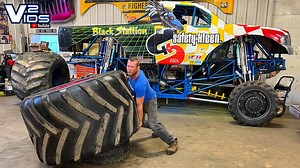 DIY Monster Truck Tire Repair: When Your Tire Is 66 Inches Tall And Costs $3,000 You Better Be Able To Fix Them! - BangShift.com