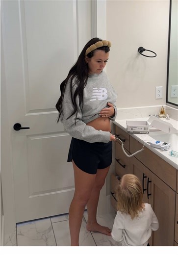 This was so chaotic with my kids but they loved it 😆 #pregnant #pregnancy #12weeks #doppler #momsoftiktok