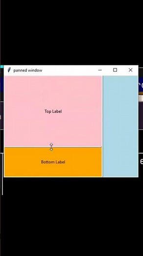 Split Screen GUI using Tkinter 😍 | PanedWindow Python #shorts #coding #pythonminiprojects #tkinter