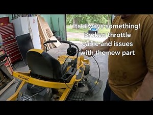 Broken throttle cable on the Cub Cadet ZT1.