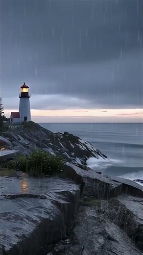 🌊 Storm & Lighthouse Vibes 🌧️ Perfect Sleep ASMR