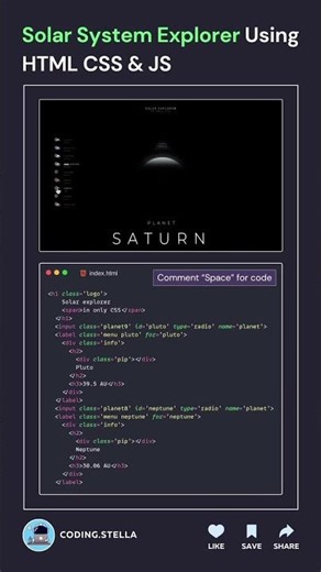 solar system explorer using html css js ⚡💻