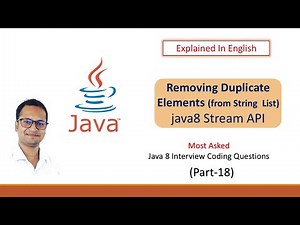 Remove duplicate elements #streamapi #javatutorial #java8 #javainterviewquestions #javainstitute