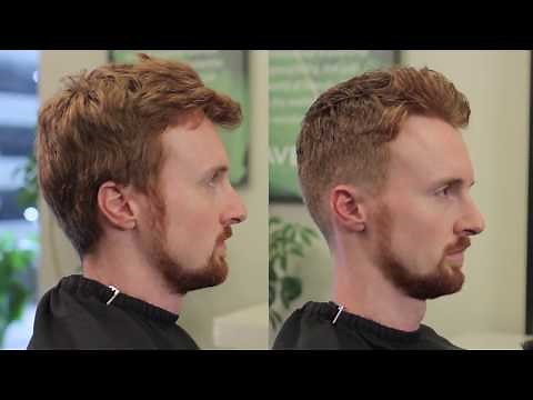 Short Men's haircut with Clipper over comb