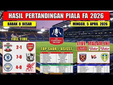 Last Night's FA Cup 2026 Quarter-Final Results ~ CHELSEA vs PORT VALE ~ SOUTHAMPTON vs ARSENAL ~ ...