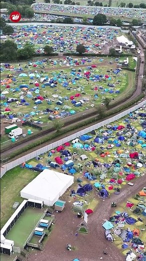 Aerial footage taken the evening of Monday 31st August shows the aftermath of Creamfields ⛺️🎶