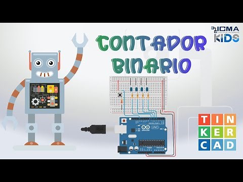 Cómo hacer un CONTADOR BINARIO con ARDUINO | TINKERCAD | ICMA KIDS