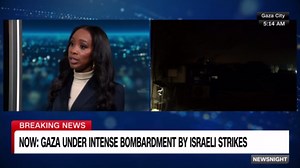 Intense bombardment on Gaza city picks up during on-air segment. See the live pictures