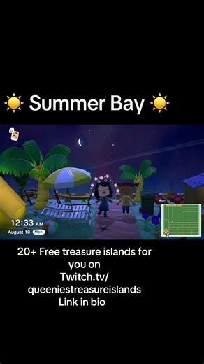 If you have Amazon prime you can be a vip for free and access summer bay! Lots of free dodo codes in my link in bio. Get a twitch account it’s free enjoy islands 24/7 #animalcrossingnewhorizons #acnhtreasureislands #acnhdodocodes #acnhgiveaway #acnh30update