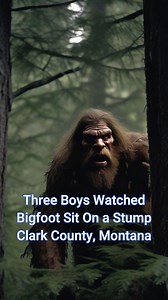 Three Boys Watched Bigfoot Sit On a Stump, Clark County, Montana | Bigfoot Evidence