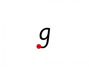 Lower case letter animation: g