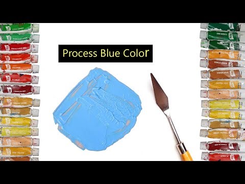 How To Make Process Blue Color - Mixing Acrylic Colors