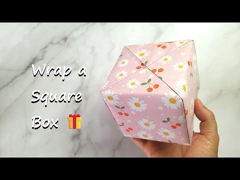 How to Wrap a Square Gift Box | Easy Gift Wrapping Ideas