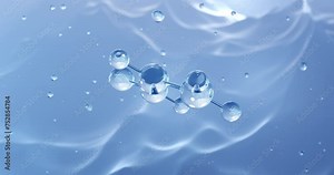 Acrolein rotating molecular structure, 3d model of molecule, unsaturated aldehyde, looped video Stock Video