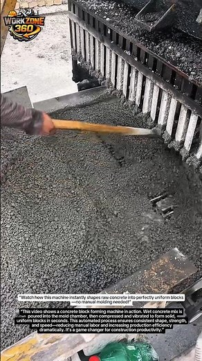 “This Machine Turns Wet Concrete Into Perfect Blocks in Seconds 🤯🔥”