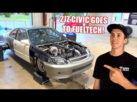 Tuning The 2JZ Civic On The New FT700 At FuelTech!
