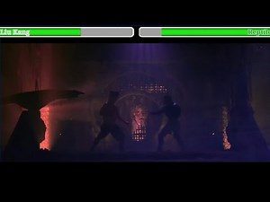 Liu Kang vs Reptile with Healthbars - Fight Scene