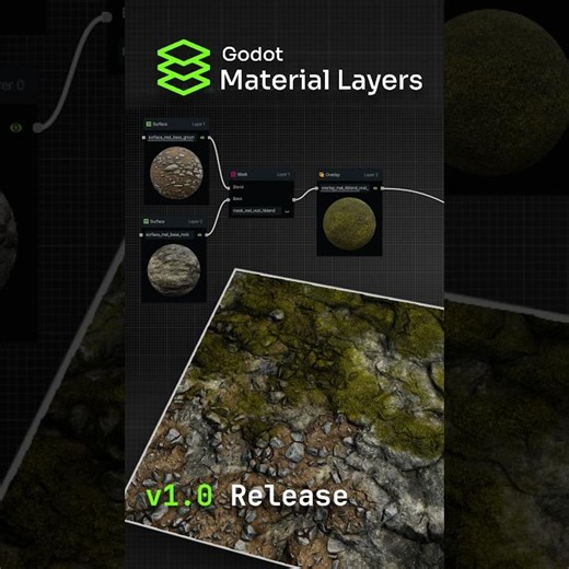 Godot Material Layers 1.0 is Finally Here! #godot #godotengine #materiallayers