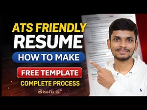 How to make ATS friendly Resume in Telugu | Overleaf Resume From Scratch | FREE Template