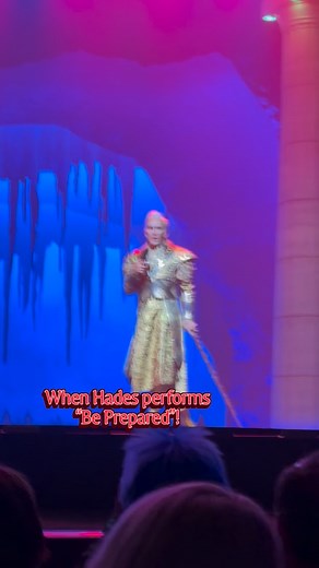 Stephen Carlile (Hades) performs “Be Prepared” from The Lion King - Musical at the Act III finale of tonight’s Halloween performance of Disney’s Hercules On Stage! 💜 {invite} #disney #hercules #thelionking #disneylife #westend #theatre #musicaltheatre #disneyvillains Disney Disney on Broadway The Lane | Aeron James