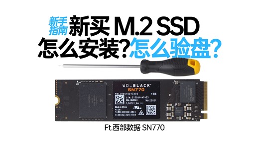 【白TV】新买固态硬盘(M.2 SSD) 怎么安装？怎么验盘？(Ft.西部数据 SN770) ——新手指南