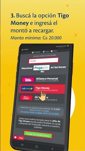 Cómo cargar saldo en Apostala con Tigo Money en Paraguay #tigomoney #apuestasdeportivas