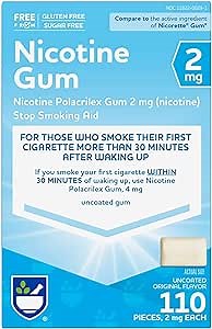 Amazon.com: Rite Aid Nicotine Gum, Original Flavor, 2 mg - 110 Count | Quit Smoking Aid | Nicotine Replacement Gum | Stop Smoking Aids That Work | Chewing Gum to Help You Quit Smoking | Nicotine Gum : Health & Household