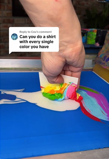 Replying to @Cou What other screen printing challenges do you have for us?!👀💪 #screenprinting #tshirtbusiness #customtees #oddlysatisfying #tshirts