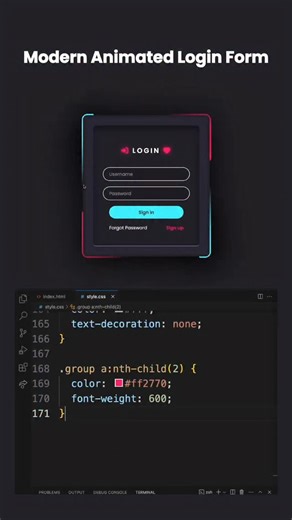 Modern Animated Login Form Smooth transitions. Clean UI. Real app feel. 💬 Comment “LOGIN” to get the source code ⚠️ Only followers will receive the code 🧠 Built with HTML, CSS & JavaScript ‼️ FOLLOW TO GET THE CODE ‼️ Tag your frontend friends 🧑‍💻 📌 Save for later #loginform #modernui #cssanimation #html #css javascript frontenddeveloper webdesign uianimation codingreels webdeveloper reelsinstagram viralreels learncoding | Coding hub
