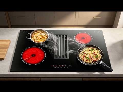 Karinear 30 inch electric cooktop with downdraft.