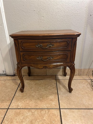 Vintage Thomasville Nightstand Table Lamp Stand With 2drawer - Etsy