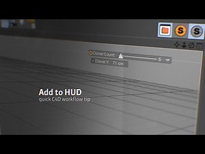 Cinema4D Quick Tip: Add to Hud