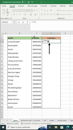 Comment générer des codes-barres dans Excel