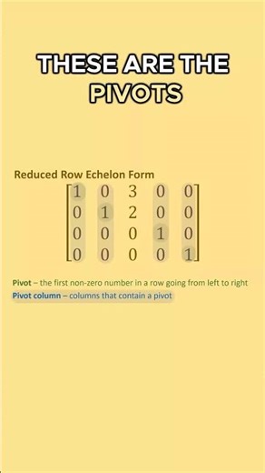 🔎Identifying Pivots and Pivot Columns🔍