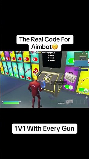 How to get Aimbot and Airstrikes in 1V1 With Every Gun #fortnite