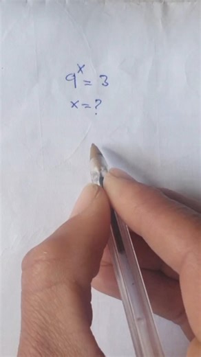 Solve 9ˣ = 3 | Easy Exponent Math Trick