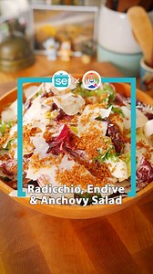 Sho’s Radicchio, Endive, and Anchovy Salad ⬇️ Years ago, I worked front of house in a small Italian restaurant on the Upper East Side. This was my introduction to bitter salads like a simple arugula or tricolore salad. This recipe by @shospaeth on @seriouseats is straight 🔥. The dressing is super savory, the toasted breadcrumbs add some great texture, and the layered construction keeps each bite interesting and varied. Get the full recipe on serious eats under ‘Radicchio, Endive, and Anchovy Sa