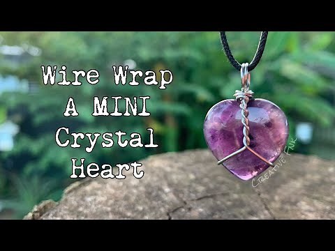 How to wire wrap a MINI crystal heart 💜