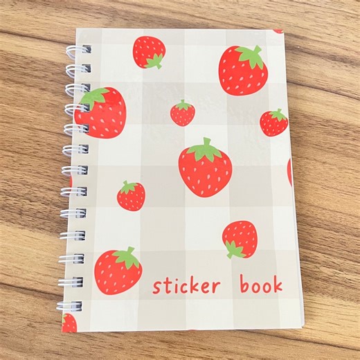 Strawberry Reusable Sticker Album: 5x7 Sticker Book (80 Pages) - Etsy