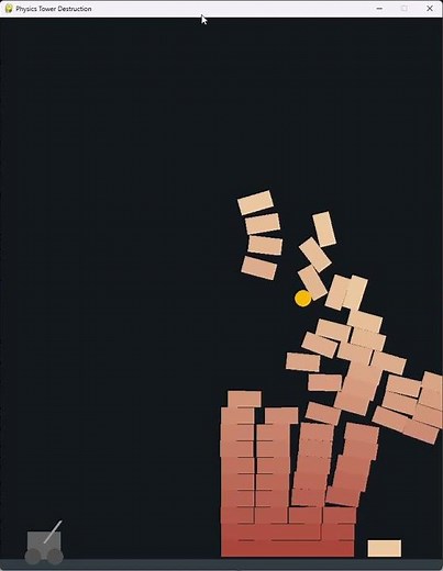 Tower Breaker - Python + Pygame Animation #coding #python