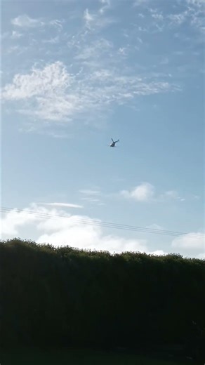 Helicopter flew over House