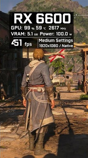 Assassin's Creed Black Flag Resynced - RX 6600 | Low to Max Settings