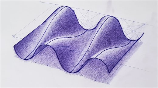 How to Shade Complex Wave Shaped Curved Surface using Top Lighting