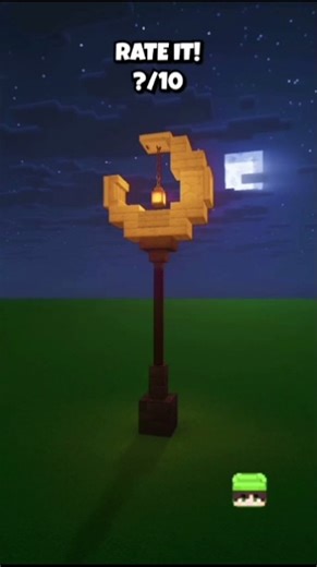 Street lamp | MINECRAFT build tutorial 🌜 #minecraft #mincraftbauty #shorts