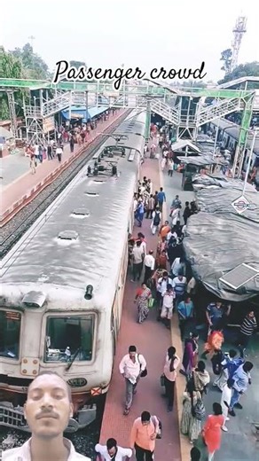 Local passenger train ll Train Crowd 😄 #railway #shortvideo 😛