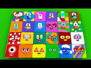 Numberblocks Table: Looking Rainbow SLIME Alphabet Lore A-Z, Alphablocks Coloring - ASMR