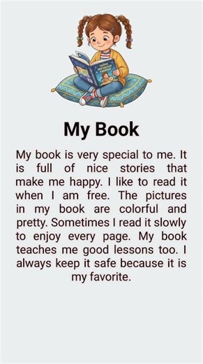 My Book | Easy English Reading Practice | English Paragraph for Beginners #shorts #book