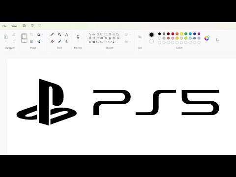 How to draw the PlayStation 5 logo using MS Paint | How to draw on your computer